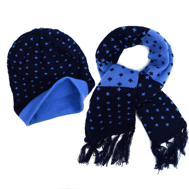 Blue Hat/Scarf Set