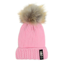 Load image into Gallery viewer, Ribbed &amp; Cable Knit Pom Pom Beanie
