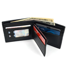 Load image into Gallery viewer, Bi-Fold Leather Wallet with Striped Decoration
