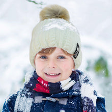 Load image into Gallery viewer, Ribbed &amp; Cable Knit Pom Pom Beanie
